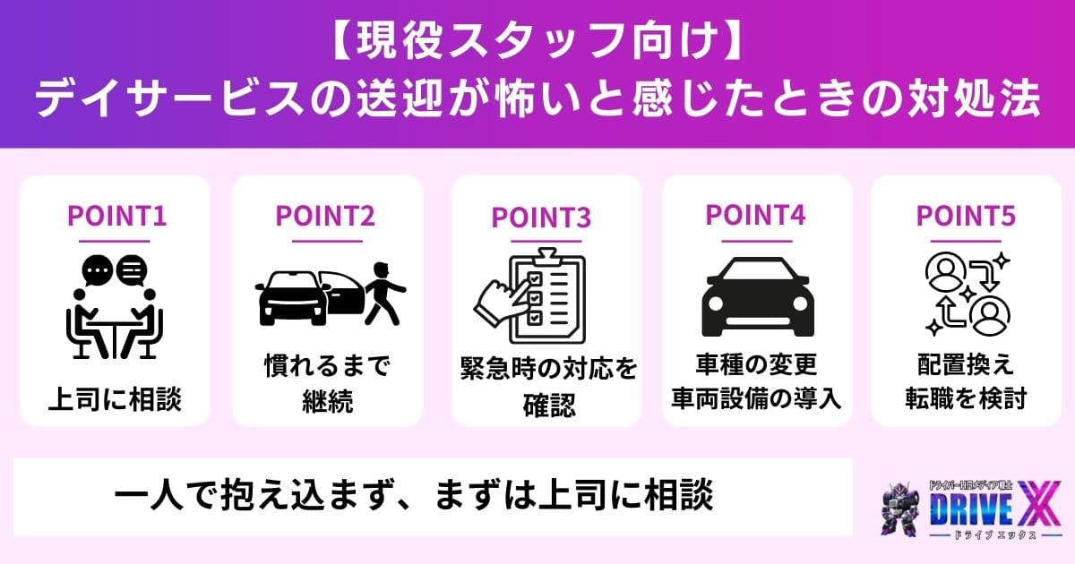 【現役スタッフ向け】デイサービスの送迎が怖いと感じたときの対処法
