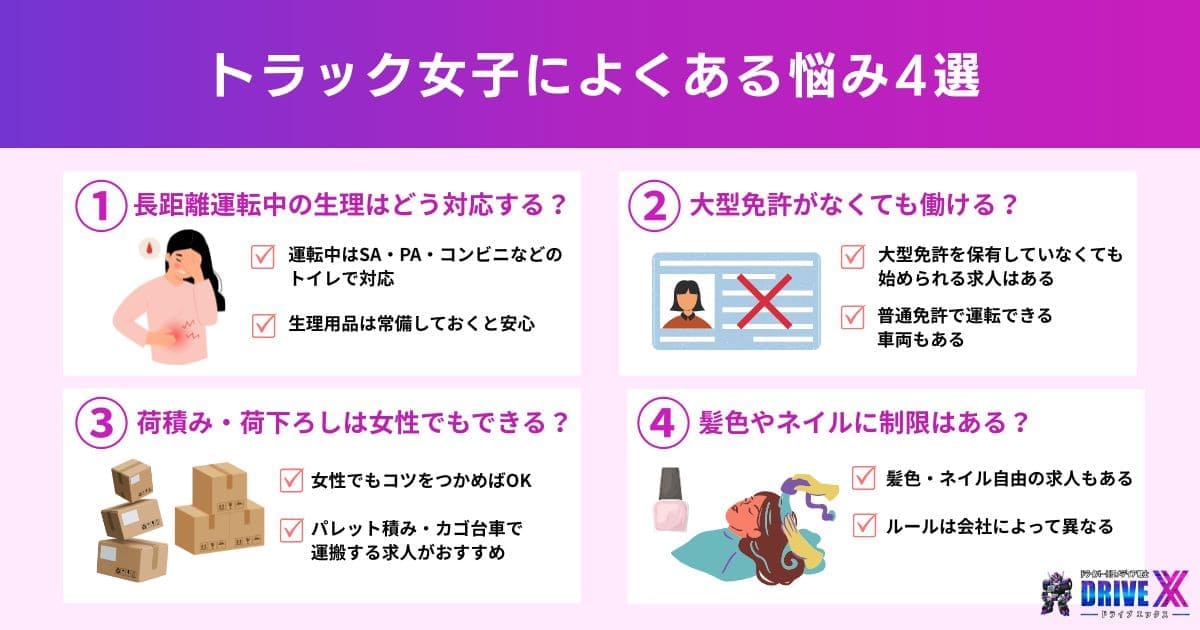 トラック女子によくある悩み