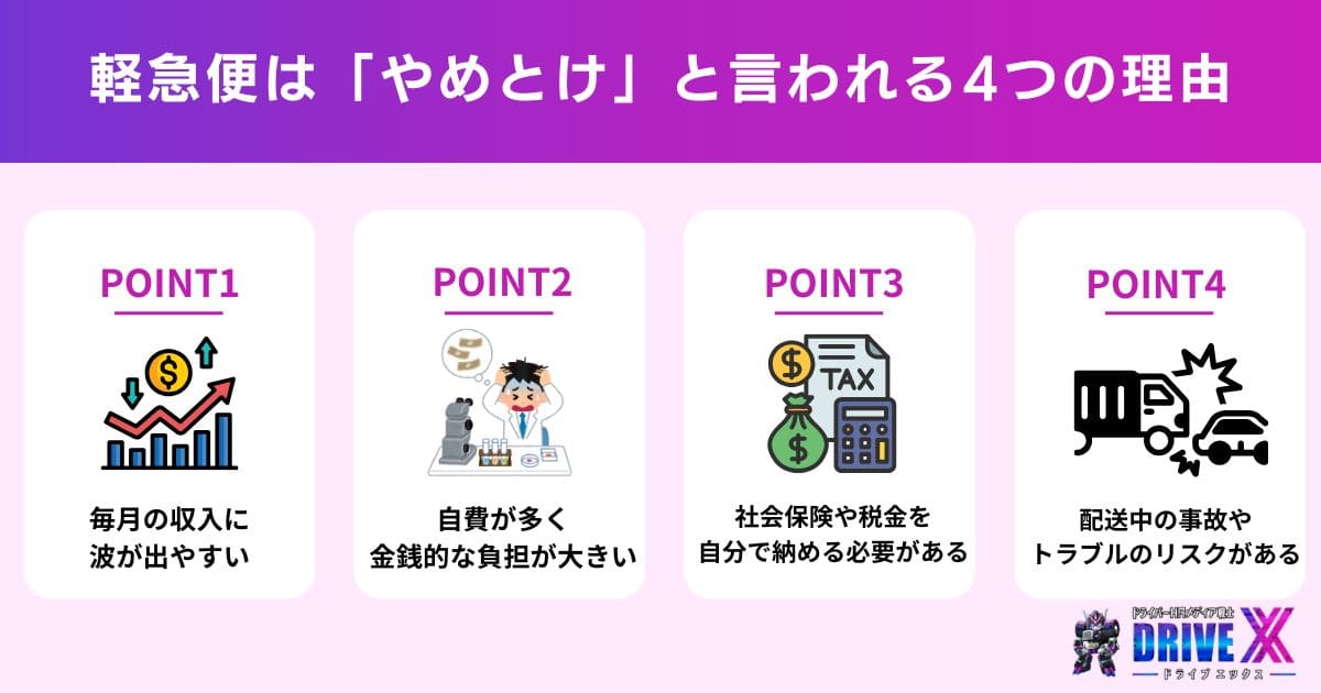 軽急便は「やめとけ」と言われる4つの理由