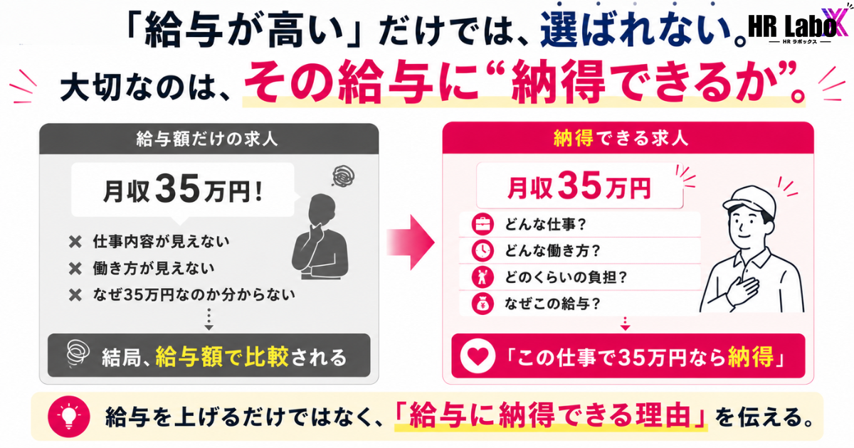 ドライバー採用では給与の高さだけでなく仕事内容や働き方を伝え給与への納得感を高めることが重要
