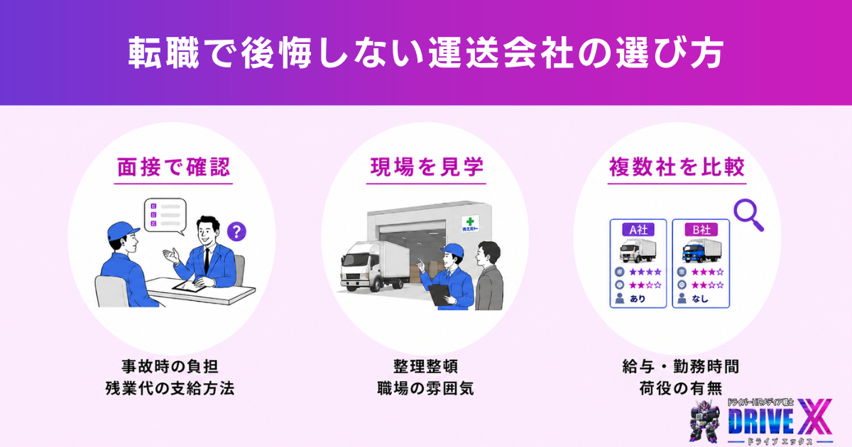 転職で後悔しない運送会社の選び方