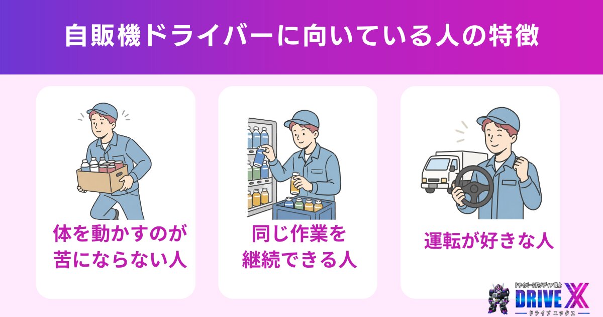 自販機ドライバーに向いている人の特徴